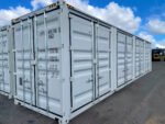 40ft High Cube Shipping Container with 4 Side Doors & Rear Cargo Doors - 9ft 6in Steel Storage Container