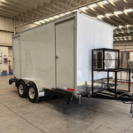 Upscale 2 Stall Portable Restroom Trailer 7ft x 14ft with A/C